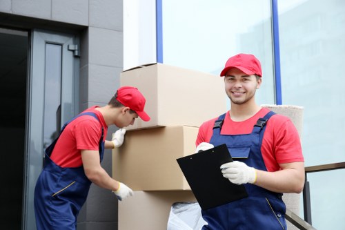 Charity donation items prepared during a sustainable move
