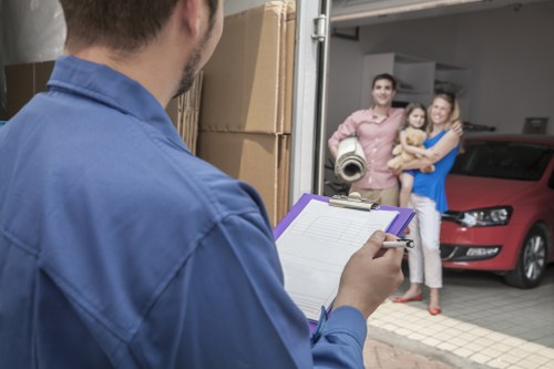 Professional packing materials and labelled moving boxes